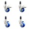 Service Caster 3 Inch 316SS Blue Poly Swivel 1-1/4 Inch Expanding Stem Caster Lock Brake, 2PK SS316TTLEX20S314-PPUB-BLUE-2-S-2-114 - alternate 1